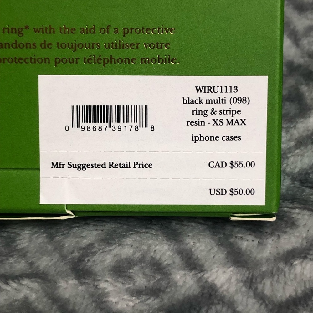 NWT Kate spade ring and stripe iPhone XS Max case - Picture 8 of 8